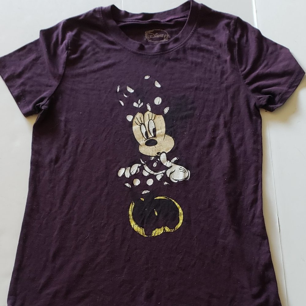 Disney Minnie Mouse Women's Size Small Purple T Shirt